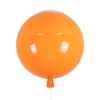 GloboStar® BALLOON 00650 Παιδικό Φωτιστικό Οροφής Μπάλα Μονόφωτο 1 x E27 IP20 Πορτοκαλί Πλαστικό με Ασημί Μέταλλο - Μ30 x Π30 x Υ33cm