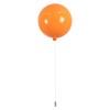 GloboStar® BALLOON 00650 Παιδικό Φωτιστικό Οροφής Μπάλα Μονόφωτο 1 x E27 IP20 Πορτοκαλί Πλαστικό με Ασημί Μέταλλο - Μ30 x Π30 x Υ33cm