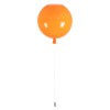GloboStar® BALLOON 00650 Παιδικό Φωτιστικό Οροφής Μπάλα Μονόφωτο 1 x E27 IP20 Πορτοκαλί Πλαστικό με Ασημί Μέταλλο - Μ30 x Π30 x Υ33cm