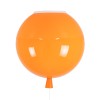 GloboStar® BALLOON 00650 Παιδικό Φωτιστικό Οροφής Μπάλα Μονόφωτο 1 x E27 IP20 Πορτοκαλί Πλαστικό με Ασημί Μέταλλο - Μ30 x Π30 x Υ33cm