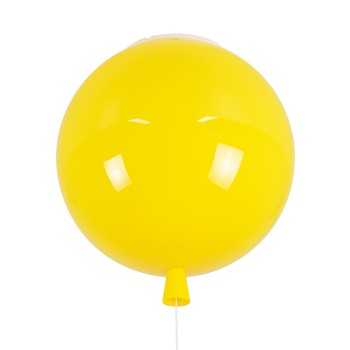 GLOBOSTAR® BALLOON 00651 Παιδικό Φωτιστικό Οροφής με Ντουί 1 x E27 AC 220-240V IP20 - Κίτρινο - Μ30 x Π30 x Υ33cm
