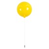 GloboStar® BALLOON 00651 Παιδικό Φωτιστικό Οροφής Μπάλα Μονόφωτο 1 x E27 IP20 Κίτρινο Πλαστικό με Ασημί Μέταλλο - Μ30 x Π30 x Υ33cm