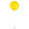 GloboStar® BALLOON 00651 Παιδικό Φωτιστικό Οροφής Μπάλα Μονόφωτο 1 x E27 IP20 Κίτρινο Πλαστικό με Ασημί Μέταλλο - Μ30 x Π30 x Υ33cm