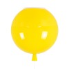 GloboStar® BALLOON 00651 Παιδικό Φωτιστικό Οροφής Μπάλα Μονόφωτο 1 x E27 IP20 Κίτρινο Πλαστικό με Ασημί Μέταλλο - Μ30 x Π30 x Υ33cm