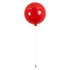 GloboStar® BALLOON 00652 Παιδικό Φωτιστικό Οροφής Μπάλα Μονόφωτο 1 x E27 IP20 Κόκκινο Πλαστικό με Ασημί Μέταλλο - Μ30 x Π30 x Υ33cm