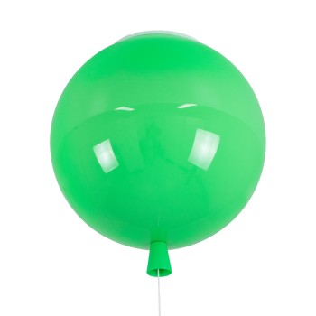 GLOBOSTAR® BALLOON 00653 Παιδικό Φωτιστικό Οροφής με Ντουί 1 x E27 AC 220-240V IP20 - Πράσινο - Μ30 x Π30 x Υ33cm