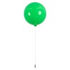 GloboStar® BALLOON 00653 Παιδικό Φωτιστικό Οροφής Μπάλα Μονόφωτο 1 x E27 IP20 Πράσινο Πλαστικό με Ασημί Μέταλλο - Μ30 x Π30 x Υ33cm