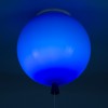 GloboStar® BALLOON 00654 Παιδικό Φωτιστικό Οροφής Μπάλα Μονόφωτο 1 x E27 IP20 Μπλε Πλαστικό με Ασημί Μέταλλο - Μ30 x Π30 x Υ33cm