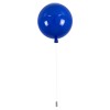 GloboStar® BALLOON 00654 Παιδικό Φωτιστικό Οροφής Μπάλα Μονόφωτο 1 x E27 IP20 Μπλε Πλαστικό με Ασημί Μέταλλο - Μ30 x Π30 x Υ33cm