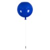 GloboStar® BALLOON 00654 Παιδικό Φωτιστικό Οροφής Μπάλα Μονόφωτο 1 x E27 IP20 Μπλε Πλαστικό με Ασημί Μέταλλο - Μ30 x Π30 x Υ33cm
