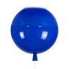 GloboStar® BALLOON 00654 Παιδικό Φωτιστικό Οροφής Μπάλα Μονόφωτο 1 x E27 IP20 Μπλε Πλαστικό με Ασημί Μέταλλο - Μ30 x Π30 x Υ33cm
