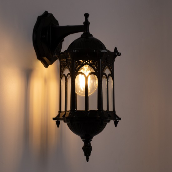 GLOBOSTAR® DARCY 00657 Vintage Φωτιστικό Τοίχου - Απλίκα με Ντουί 1 x E27 AC 220-240V IP20 - Μαύρο - Μ15.5 x Π15.5 x Υ34.5cm GLOBOSTAR® DARCY 00657 Vintage Φωτιστικό Τοίχου - Απλίκα με Ντουί 1 x E27 AC 220-240V IP20 - Μαύρο - Μ15.5 x Π15.5 x Υ34.5cm