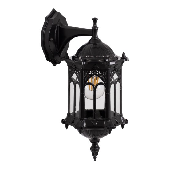 GLOBOSTAR® DARCY 00657 Vintage Φωτιστικό Τοίχου - Απλίκα με Ντουί 1 x E27 AC 220-240V IP20 - Μαύρο - Μ15.5 x Π15.5 x Υ34.5cm GLOBOSTAR® DARCY 00657 Vintage Φωτιστικό Τοίχου - Απλίκα με Ντουί 1 x E27 AC 220-240V IP20 - Μαύρο - Μ15.5 x Π15.5 x Υ34.5cm