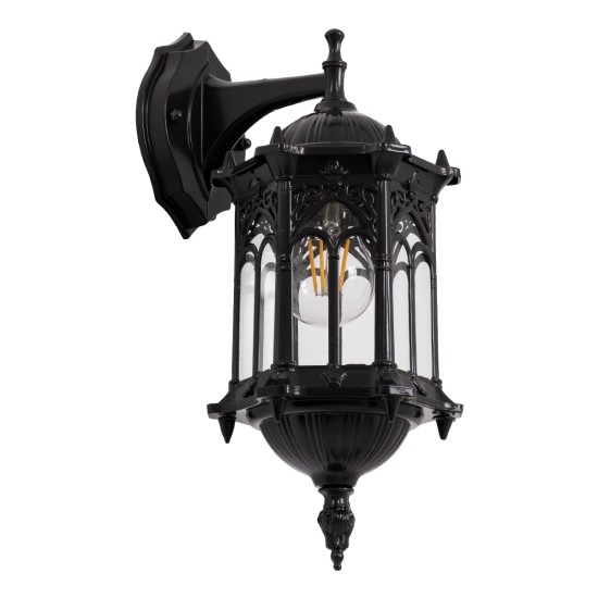GLOBOSTAR® DARCY 00657 Vintage Φωτιστικό Τοίχου - Απλίκα με Ντουί 1 x E27 AC 220-240V IP20 - Μαύρο - Μ15.5 x Π15.5 x Υ34.5cm GLOBOSTAR® DARCY 00657 Vintage Φωτιστικό Τοίχου - Απλίκα με Ντουί 1 x E27 AC 220-240V IP20 - Μαύρο - Μ15.5 x Π15.5 x Υ34.5cm