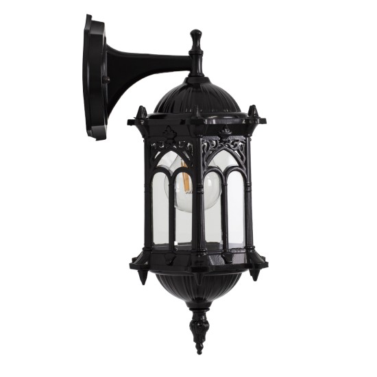 GLOBOSTAR® DARCY 00657 Vintage Φωτιστικό Τοίχου - Απλίκα με Ντουί 1 x E27 AC 220-240V IP20 - Μαύρο - Μ15.5 x Π15.5 x Υ34.5cm GLOBOSTAR® DARCY 00657 Vintage Φωτιστικό Τοίχου - Απλίκα με Ντουί 1 x E27 AC 220-240V IP20 - Μαύρο - Μ15.5 x Π15.5 x Υ34.5cm