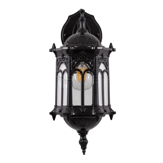 GLOBOSTAR® DARCY 00657 Vintage Φωτιστικό Τοίχου - Απλίκα με Ντουί 1 x E27 AC 220-240V IP20 - Μαύρο - Μ15.5 x Π15.5 x Υ34.5cm GLOBOSTAR® DARCY 00657 Vintage Φωτιστικό Τοίχου - Απλίκα με Ντουί 1 x E27 AC 220-240V IP20 - Μαύρο - Μ15.5 x Π15.5 x Υ34.5cm
