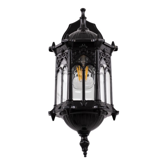 GLOBOSTAR® DARCY 00657 Vintage Φωτιστικό Τοίχου - Απλίκα με Ντουί 1 x E27 AC 220-240V IP20 - Μαύρο - Μ15.5 x Π15.5 x Υ34.5cm GLOBOSTAR® DARCY 00657 Vintage Φωτιστικό Τοίχου - Απλίκα με Ντουί 1 x E27 AC 220-240V IP20 - Μαύρο - Μ15.5 x Π15.5 x Υ34.5cm