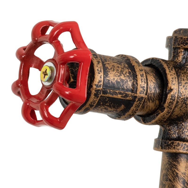 GloboStar® SWIFTWALKER 00660 Vintage Κρεμαστό Φωτιστικό Φιγούρα Τρίφωτο 3 x E27 IP20 Χάλκινο & Κόκκινο Μέταλλο - Μ85 x Π29.5 x Υ55cm