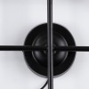 GloboStar® PIPING 00661 Vintage Επιτοίχιο Φωτιστικό Πολύφωτο 4 x E27 IP20 Μαύρο Μέταλλο - Μ40 x Π9 x Υ52cm