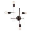 GloboStar® PIPING 00662 Vintage Επιτοίχιο Φωτιστικό Πολύφωτο 4 x E27 IP20 Χάλκινο Μέταλλο - Μ40 x Π9 x Υ52cm