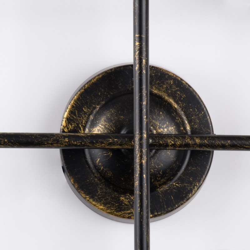 GloboStar® PIPING 00663 Vintage Επιτοίχιο Φωτιστικό Πολύφωτο 4xE27 IP20 Μπρούτζινο Μέταλλο - Μ40 x Π9 x Υ52cm