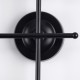 GloboStar® PIPING 00664 Vintage Επιτοίχιο Φωτιστικό Πολύφωτο 6 x E27 IP20 Μαύρο Μέταλλο - Μ66 x Π9.5 x Υ49cm