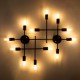 GloboStar® PIPING 00667 Vintage Επιτοίχιο Φωτιστικό Πολύφωτο 12 x E27 IP20 Μαύρο Μέταλλο - Μ78.5 x Π9.5 x Υ64cm GloboStar® PIPING 00667 Vintage Επιτοίχιο Φωτιστικό Πολύφωτο 12 x E27 IP20 Μαύρο Μέταλλο - Μ78.5 x Π9.5 x Υ64cm