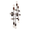 GloboStar® PIPING 00668 Vintage Επιτοίχιο Φωτιστικό Πολύφωτο 12 x E27 IP20 Χάλκινο Μέταλλο - Μ78.5 x Π9.5 x Υ64cm