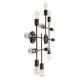 GloboStar® PIPING 00669 Vintage Επιτοίχιο Φωτιστικό Πολύφωτο 12 x E27 IP20 Μπρούτζινο Μέταλλο - Μ78.5 x Π9.5 x Υ64cm
