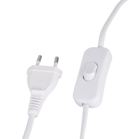 GloboStar® MOUSE 00676 Vintage Επιτραπέζιο Φωτιστικό Πορτατίφ Λαμπατέρ Μονόφωτο με Ντουί 1 x E12 AC 230V Λευκό Πλαστικό Μ13 x Π4 x Υ7cm