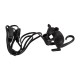 GloboStar® MOUSE 00678 Vintage Επιτραπέζιο Φωτιστικό Πορτατίφ Λαμπατέρ Μονόφωτο με Ντουί 1 x E12 AC 230V Μαύρο Πλαστικό Μ12 x Π4 x Υ10cm
