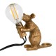 GloboStar® MOUSE 00680 Vintage Επιτραπέζιο Φωτιστικό Πορτατίφ Μονόφωτο 1 x E12 IP20 Χρυσό Πλαστικό - Μ12 x Π4 x Υ10cm GloboStar® MOUSE 00680 Vintage Επιτραπέζιο Φωτιστικό Πορτατίφ Λαμπατέρ Μονόφωτο με Ντουί 1 x E12 AC 230V Χρυσό Πλαστικό Μ12 x Π4 x Υ10cm