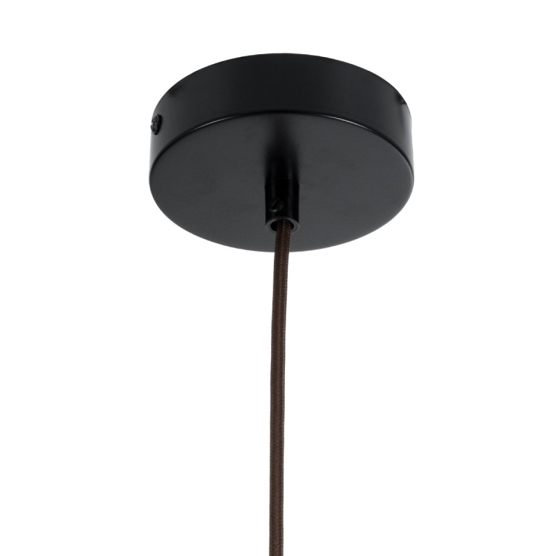 GloboStar® BEADS 00694 Vintage Κρεμαστό Φωτιστικό Ανάρτηση Μονόφωτο 1 x E27 IP20 Καφέ Ξύλο - Μ4 x Π4 x Υ47cm