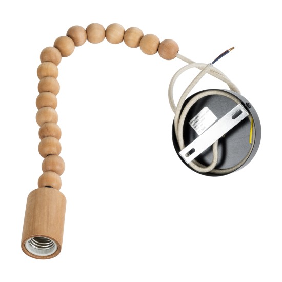 GloboStar® BEADS 00698 Vintage Κρεμαστό Φωτιστικό Ανάρτηση Μονόφωτο 1 x E27 IP20 Μπεζ Ξύλο - Μ4 x Π4 x Υ47cm GloboStar® BEADS 00698 Vintage Κρεμαστό Φωτιστικό Ανάρτηση Μονόφωτο 1 x E27 IP20 Μπεζ Ξύλο - Μ4 x Π4 x Υ47cm