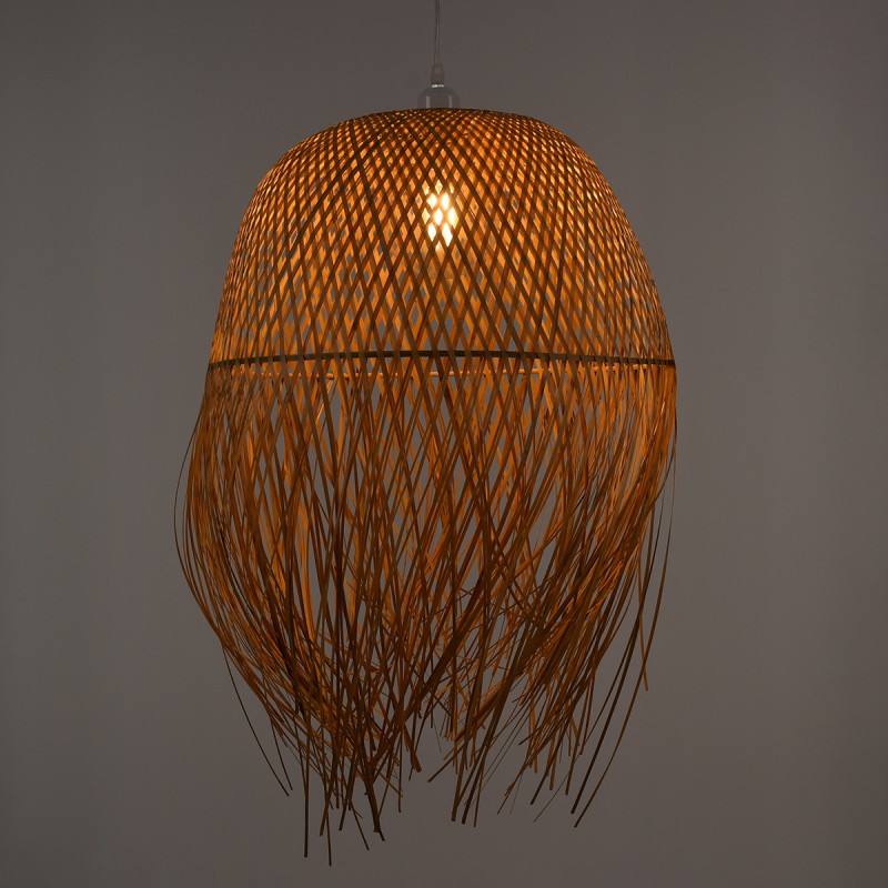 GLOBOSTAR® MANILA 00713 Boho Κρεμαστό Φωτιστικό Οροφής με Ντουί 1 x E27 AC 220-240V IP20 - Μπεζ - Μ50 x Π50 x Υ70cm