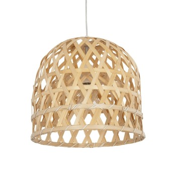 GLOBOSTAR® MANGEA 00715 Boho Κρεμαστό Φωτιστικό Οροφής με Ντουί 1 x E27 AC 220-240V IP20 - Μπεζ - Μ32 x Π32 x Υ30cm