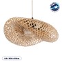 GLOBOSTAR® MEXICO 00718 Boho Κρεμαστό Φωτιστικό Οροφής με Ντουί 1 x E27 AC 220-240V IP20 - Μπεζ - Μ40 x Π30 x Υ18cm