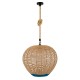 GloboStar® SIMON 00727 Boho Κρεμαστό Φωτιστικό Ανάρτηση Μονόφωτο 1 x E27 IP20 Μπεζ & Μπλε Σχοινί - Μ50 x Π50 x Y47cm GloboStar® SIMON 00727 Boho Κρεμαστό Φωτιστικό Ανάρτηση Μονόφωτο 1 x E27 IP20 Μπεζ & Μπλε Σχοινί - Μ50 x Π50 x Y47cm