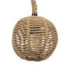 GloboStar® MANDALA 00730 Boho Κρεμαστό Φωτιστικό Μπάλα Μονόφωτο 1 x E27 IP20 Μπεζ Σχοινί - Μ20 x Π20 x Υ20cm