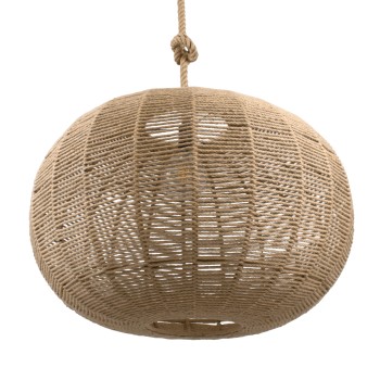 GLOBOSTAR® MANDALA 00732 Boho Κρεμαστό Φωτιστικό Οροφής με Ντουί 1 x E27 AC 220-240V IP20 - Μπεζ - Μ80 x Π80 x Υ60cm