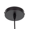 GloboStar® SPARKLE 00733 Μοντέρνο Κρεμαστό Φωτιστικό Καπέλο Μονόφωτο 1 x E27 IP20 Μαύρο Μέταλλο - Μ35 x Π35 x Υ26cm