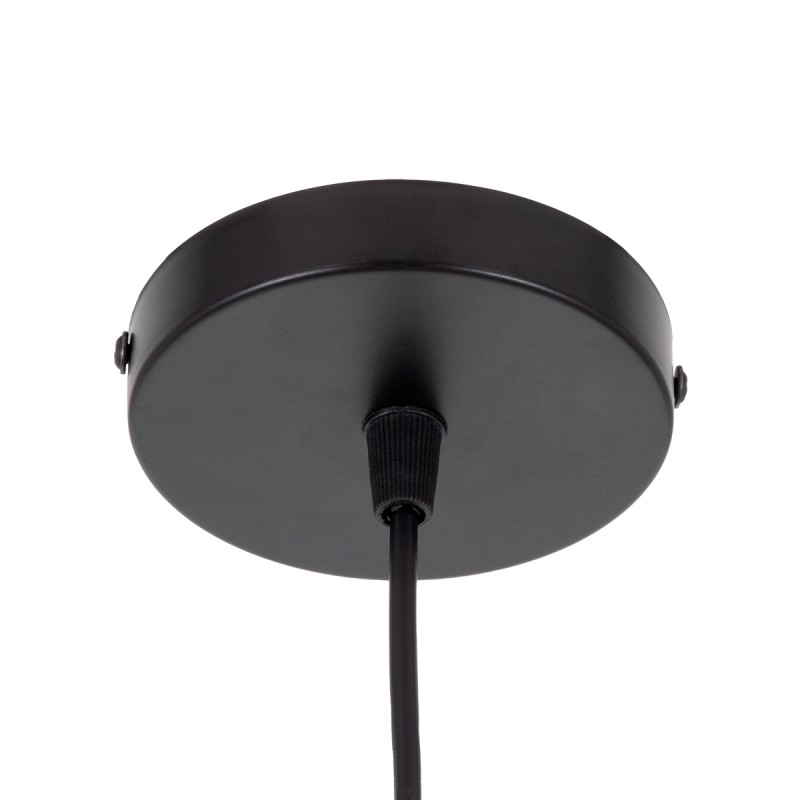 GloboStar® SPARKLE 00733 Μοντέρνο Κρεμαστό Φωτιστικό Καπέλο Μονόφωτο 1 x E27 IP20 Μαύρο Μέταλλο - Μ35 x Π35 x Υ26cm