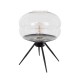 GloboStar® JAVAN 00736 Μοντέρνο Επιτραπέζιο Φωτιστικό Πορτατίφ Μονόφωτο 1 x E27 IP20 Διάφανο Γυαλί με Μαύρο Μέταλλο - Μ30 x Π30 x Υ19cm GloboStar® JAVAN 00736 Μοντέρνο Επιτραπέζιο Φωτιστικό Πορτατίφ Λαμπατέρ Μονόφωτο Διάφανο Γυάλινο Μαύρο Μεταλλικό Φ30 x Υ19cm