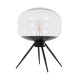 GloboStar® JAVAN 00736 Μοντέρνο Επιτραπέζιο Φωτιστικό Πορτατίφ Μονόφωτο 1 x E27 IP20 Διάφανο Γυαλί με Μαύρο Μέταλλο - Μ30 x Π30 x Υ19cm GloboStar® JAVAN 00736 Μοντέρνο Επιτραπέζιο Φωτιστικό Πορτατίφ Λαμπατέρ Μονόφωτο Διάφανο Γυάλινο Μαύρο Μεταλλικό Φ30 x Υ19cm