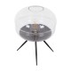 GloboStar® JAVAN 00736 Μοντέρνο Επιτραπέζιο Φωτιστικό Πορτατίφ Μονόφωτο 1 x E27 IP20 Διάφανο Γυαλί με Μαύρο Μέταλλο - Μ30 x Π30 x Υ19cm GloboStar® JAVAN 00736 Μοντέρνο Επιτραπέζιο Φωτιστικό Πορτατίφ Λαμπατέρ Μονόφωτο Διάφανο Γυάλινο Μαύρο Μεταλλικό Φ30 x Υ19cm