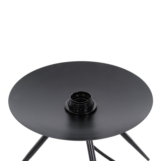 GloboStar® JAVAN 00736 Μοντέρνο Επιτραπέζιο Φωτιστικό Πορτατίφ Μονόφωτο 1 x E27 IP20 Διάφανο Γυαλί με Μαύρο Μέταλλο - Μ30 x Π30 x Υ19cm GloboStar® JAVAN 00736 Μοντέρνο Επιτραπέζιο Φωτιστικό Πορτατίφ Λαμπατέρ Μονόφωτο Διάφανο Γυάλινο Μαύρο Μεταλλικό Φ30 x Υ19cm