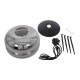 GloboStar® JAVAN 00738 Μοντέρνο Επιτραπέζιο Φωτιστικό Πορτατίφ Μονόφωτο 1 x E27 IP20 Ασημί Γυαλί με Μαύρο Μέταλλο - Μ30 x Π30 x Υ19cm GloboStar® JAVAN 00738 Μοντέρνο Επιτραπέζιο Φωτιστικό Πορτατίφ Λαμπατέρ Μονόφωτο Φιμέ Νίκελ Γυάλινο Μαύρο Μεταλλικό Φ30 x Υ19cm