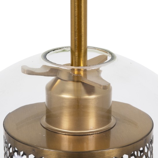 GloboStar® AVERY 00739 Μοντέρνο Κρεμαστό Φωτιστικό Μπάλα Μονόφωτο 1 x E27 IP20 Διάφανο Γυαλί με Χρυσό Μέταλλο - Μ18 x Π18 x Υ38cm GloboStar® AVERY 00739 Μοντέρνο Κρεμαστό Φωτιστικό Μπάλα Μονόφωτο 1 x E27 IP20 Διάφανο Γυαλί με Χρυσό Μέταλλο - Μ18 x Π18 x Υ38cm