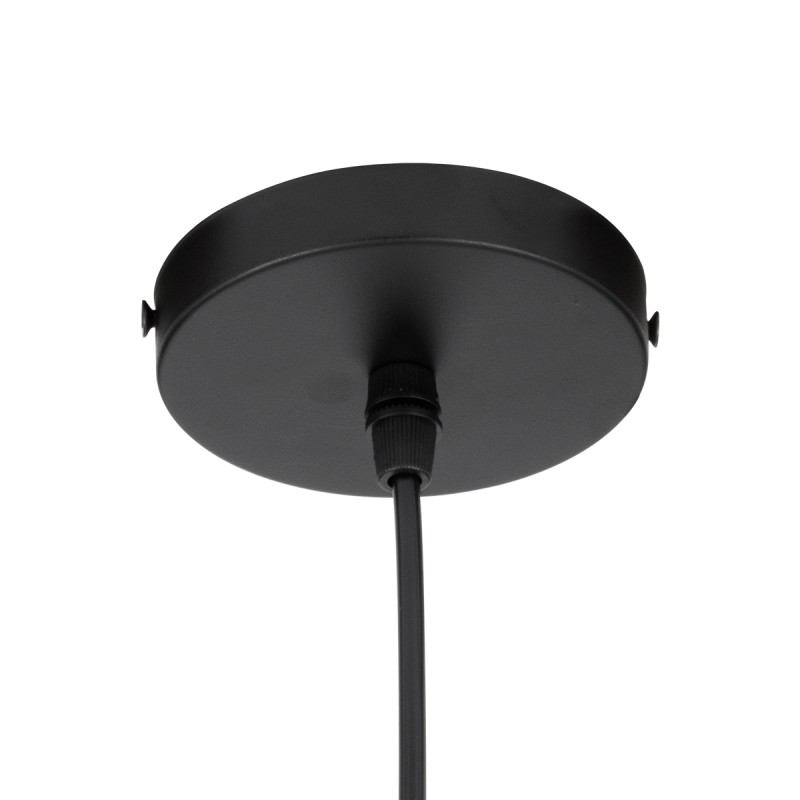 GloboStar® OLVERO 00772 Μοντέρνο Κρεμαστό Φωτιστικό Ανάρτηση Μονόφωτο 1 x E27 IP20 Μαύρο & Χρυσό Μέταλλο - Μ18 x Π4 x Y38cm