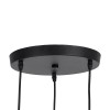 GloboStar® OLVERO 00773 Μοντέρνο Κρεμαστό Φωτιστικό Ανάρτηση Τρίφωτο 3 x E27 IP20 Μαύρο & Χρυσό Μέταλλο - Μ30 x Π30 x Y130cm